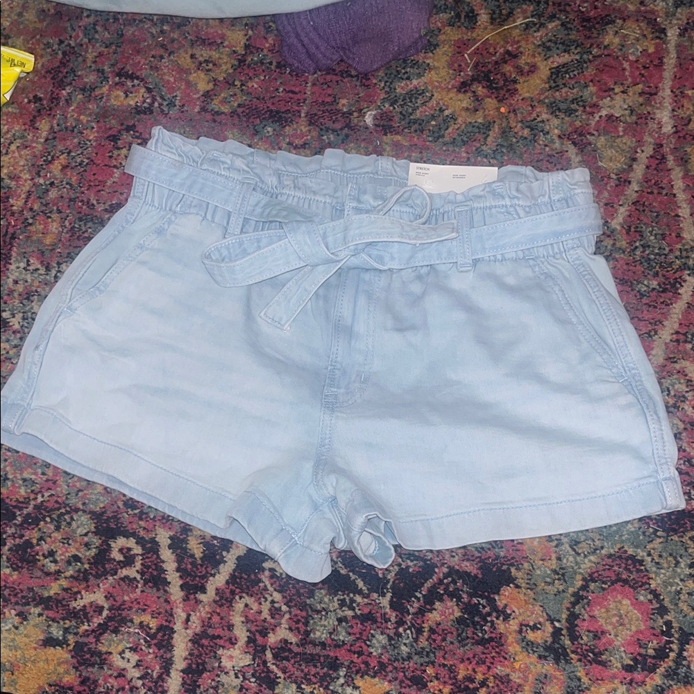 American Eagle Outfitters Light Blue High Waist Shorts